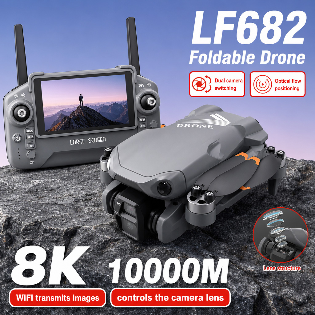 Drone Camera With Gimbal - طائرة بدون طيار LF682 للتصوير الجوي