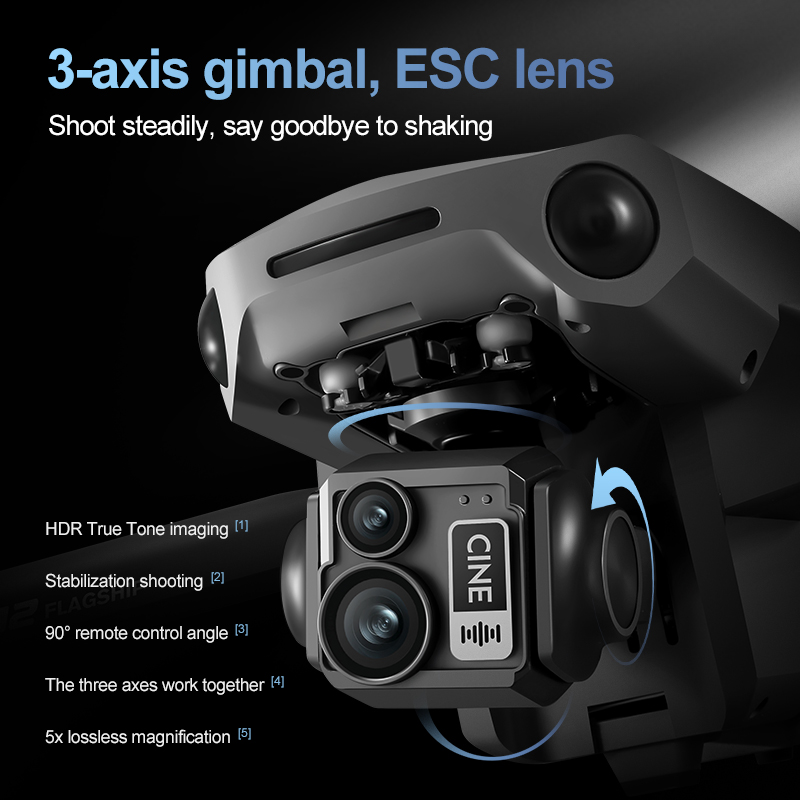 طائرة بدون طيار رباعية المحاور - مراجعة Drone Camera With Gimbal وسعره