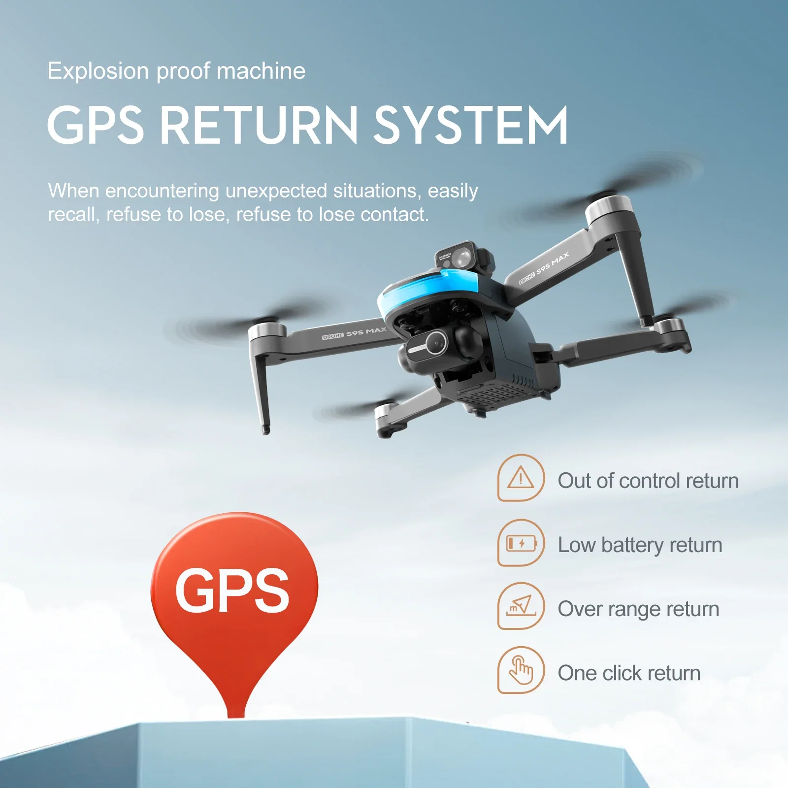 جديد S9S ماكس طائرة صغيرة بدون - مراجعة Drone Camera With Gimbal وسعره