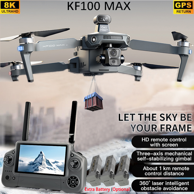 KF100 MAX GPS الطائرة بدون طيا - مراجعة Drone Camera With Gimbal وسعره