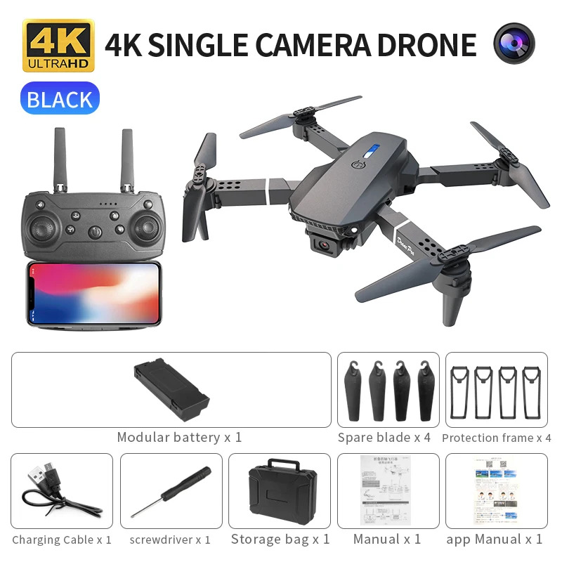 طائرة بدون طيار E88 ProIntelli - مراجعة Drone Camera 4K وسعره