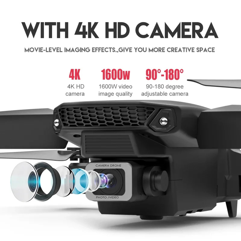 طائرة بدون طيار E88 ProIntelli - مراجعة Drone Camera 4K وسعره