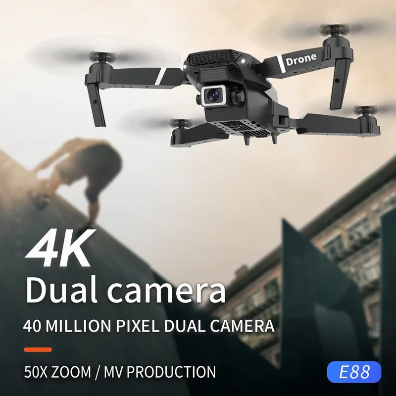 طائرة بدون طيار E88 ProIntelli - مراجعة Drone Camera 4K وسعره