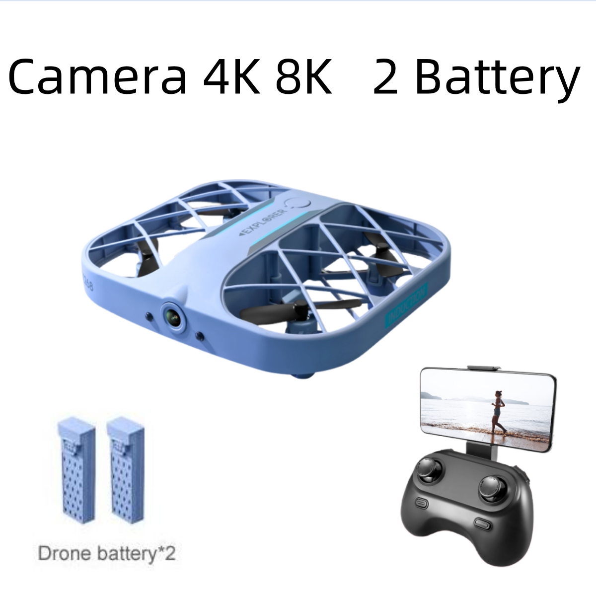 طائرة JJRC H107 FPV RC بدون طي - مراجعة Drone Camera 4K وسعره